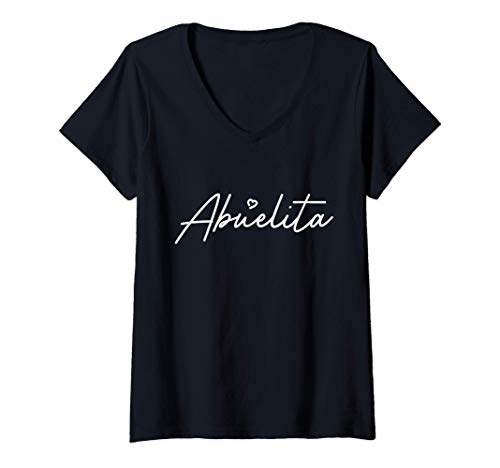 Womens Women's Abuelita Cute Mother's Day Gift In Spanish Grandma V-Neck T-Shirt