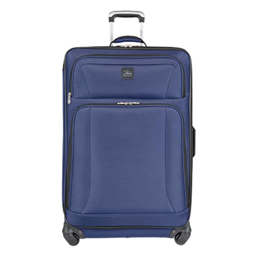 Skyway Epic Softside Large Checked Luggage - Lightweight Suitcase with Wheels | TSA Approved Travel Bag | Spinner Suitcase | Large Luggage Set with Telescoping Handle, 28 inch, Surf Blue