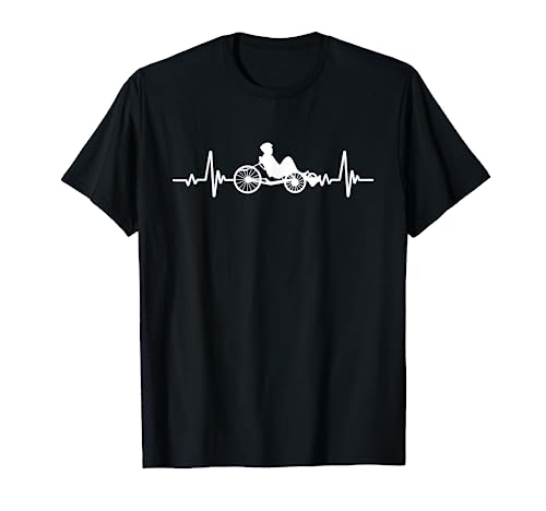 Great Recumbent Bike Heartbeat Design Cycling T-Shirt