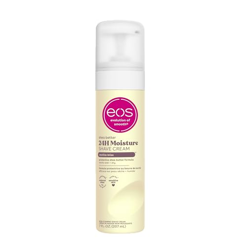 eos Shea Better Shaving Cream- Vanilla Bliss, Women's Shave Cream, Skin Care, Doubles as an In-Shower Lotion, 24-Hour Hydration, 7 fl oz