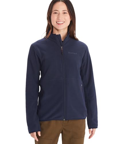 MARMOT Women's Rocklin Full-Zip Jacket, Warm Lightweight Fleece, Arctic Navy, Medium
