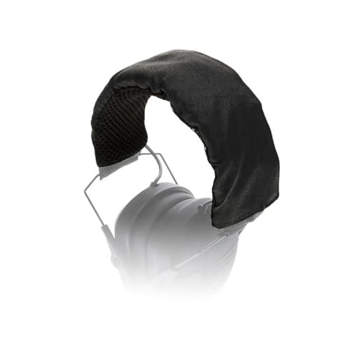 Walker's Headband Wrap for Shooting Earmuffs | Universal Fit Durable Nylon Breathable Cool Mesh Padding Hearing Protection Headset Cover w/Hook & Loop Closure, Black