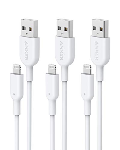 Anker Lightning Cable(3-Pack), Powerline II [3ft MFi Certified] Charger Cable/Sync Lightning Cord Compatible with iPhone SE 11 11 Pro 11 Pro Max Xs MAX XR X 8 7 6S 6 5, iPad and More