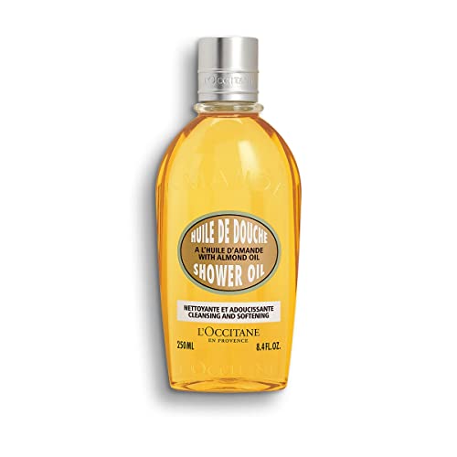 L'OCCITANE Cleansing & Softening Almond Shower Oil: Oil-to-Milky Lather, Softer Skin, Smooth Skin, Cleanse Without Drying, With Almond Oil, Best- Seller, 8.4 Oz