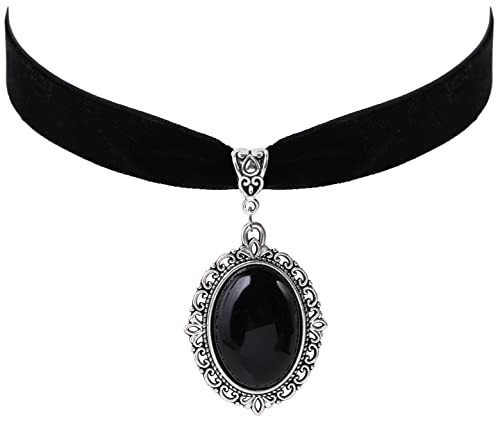 Sacina Gothic Vintage Victorian Choker Necklace, Black Velvet, Jewelry Gift for Women, Christmas Gift for Girls, Mother, Friends