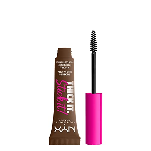 NYX PROFESSIONAL MAKEUP Thick It Stick It Thickening Brow Mascara, Eyebrow Gel - Brunette