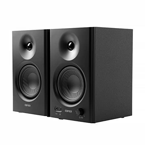 Edifier MR4 Powered Studio Monitor Speakers, 4' Active Near-Field Monitor Speaker - Black (Pair)