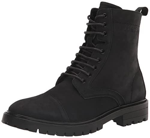 Calvin Klein Men's Lorenzo Ankle Boot, Black Leather, 10