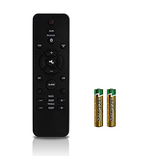 Remote Control Compatible with Philips Soundbar Speaker HTL2151/F7 HTL2111A/F7 HTL2111A HTL2101A/F7 HTL2101A HTL2101/F7 HTL2160/F7 /F7996510059695 HTL996580004176 HTL1177BF7 HTL1170BF7 with Batteries
