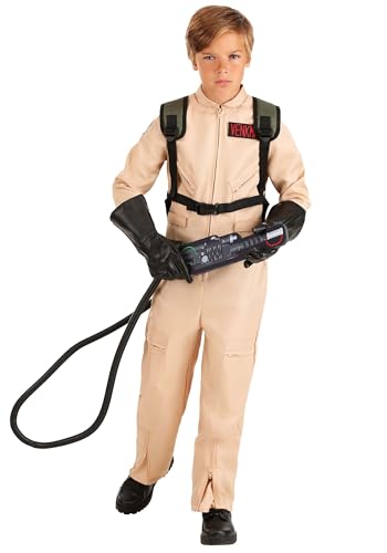 Fun Costumes Kid's Ghostbusters Costume with Proton Pack Accessory, Ghostbusters Jumpsuit, Officially Licensed Outfit for Halloween Large