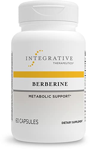 Integrative Therapeutics Berberine - 1000–1500 mg Daily - Berberine HCL Supplement for Metabolic Support* - Gluten-Free & Vegan Supplements for Men & Women - 60 Capsules