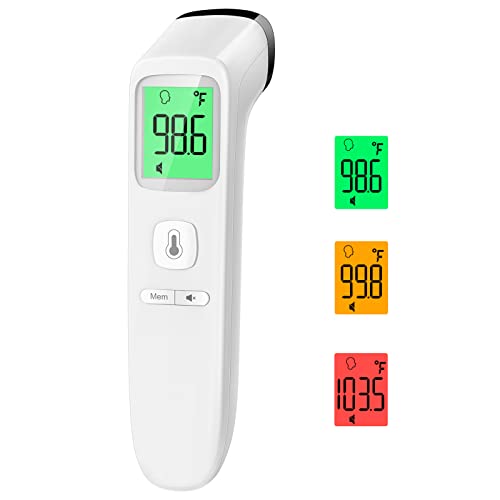 No-Touch Thermometer for Adults and Kids, Fast Accurate Digital Thermometer with Fever Alarm & Silent Mode, FSA HSA Eligible, Easy-to-use, Forehead & Ear Thermometer for Babies, Kids & Elderly