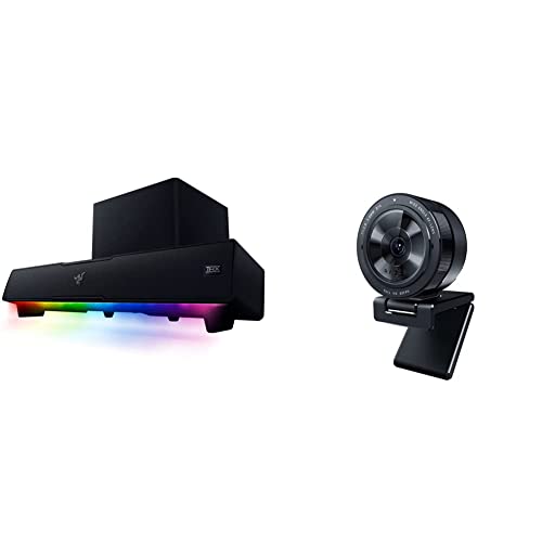 Razer Leviathan V2: Multi-Driver PC Gaming Soundbar with Subwoofer & Nintendo Switch & Kiyo Pro Streaming Webcam: Full HD 1080p 60FPS - Adaptive Light Sensor - HDR-Enabled