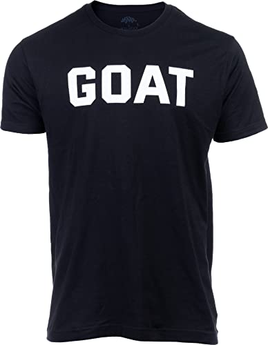 Ann Arbor T-shirt Co. G.O.A.T. | Greatest of All Time Champion, Goat Fantasy Sports Champ Joke Humor T-Shirt for Men & Women - (Black,XL)
