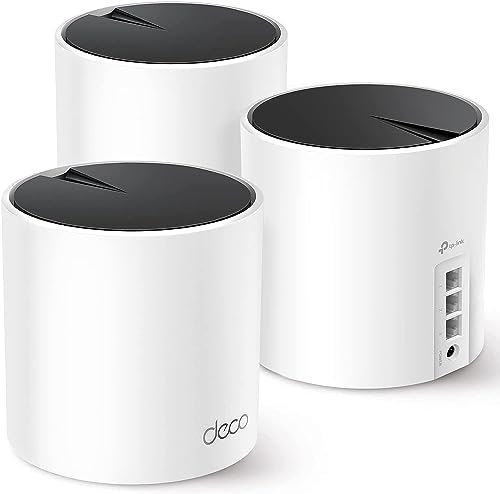 TP-Link Deco AX3000 WiFi 6 Mesh System(Deco X55) - Covers up to 6500 Sq.Ft. , Replaces Wireless Router and Extender, 3 Gigabit ports per unit, supports Ethernet Backhaul, 3 Count (Pack of 1)