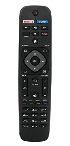 New Replaced Remote fit for Philips Smart TV NH500U NH500UW NH503UP 55PFL5602 50PFL5602 43PFL5602 75PFL6601 32PFL4902 40PFL4901 43PFL4901 43PFL4902 50PFL4901 50PFL5601 50PFL5602/F7 43PFL4902 65PFL5602