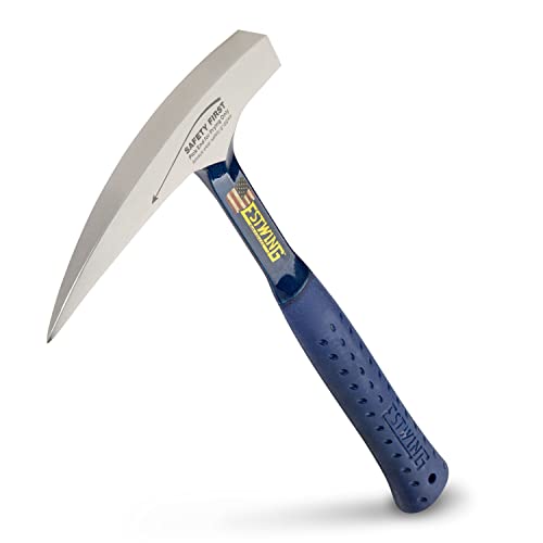 ESTWING Rock Pick - 22 oz Geology Hammer with Pointed Tip & Shock Reduction Grip - E3-22P