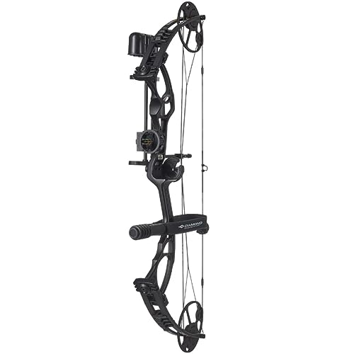 DIAMOND ARCHERY Edge XT Adjustable Accurate Stable Fully Accessorized Versatile Compound Hunting Bow, Black, Right Hand