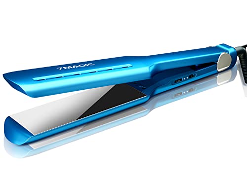 Nano Titanium 1.7' Wide Flat Iron for All Hair - Straightener with 5 Temps and Dual Voltage