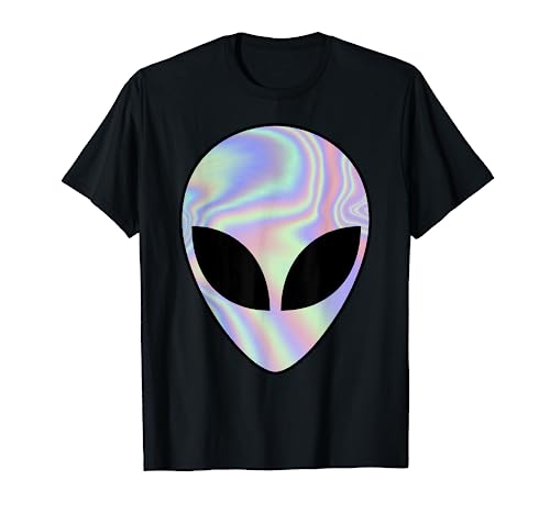 Alien Head T Shirt Colorful Alien Shirt Rave Tee Believe Ufo