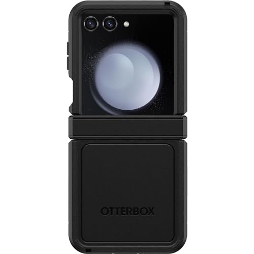 OtterBox Galaxy Z Flip5 Defender Series XT Case - Black, Screenless, Rugged Hinge Protection, Lanyard Attachment, PowerShare and Wireless Charging Compatible