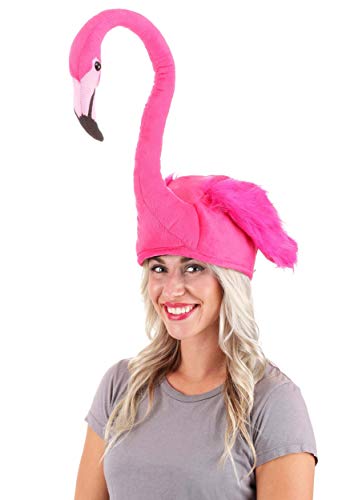 elope Pink Flamingo Plush Costume Hat for Adults | Standard