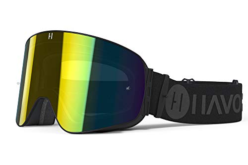 Havoc Racing Magnetic Frameless Goggles - For Motocross, Dirt Biking, Snowboarding, ATV, & UTV - UV Blocking Anti-Fog Goggles