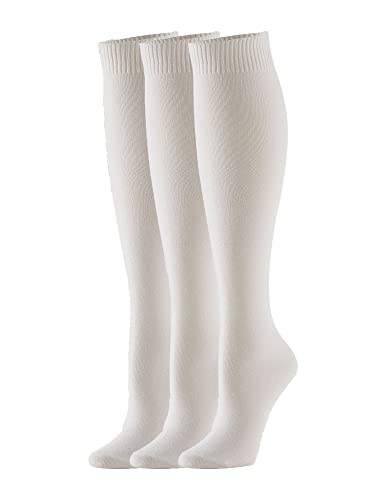 Hue Women's Flat Knit Knee High Sock, New White, One Size US