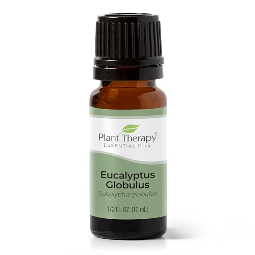 Plant Therapy Eucalyptus Globulus Essential Oil 10 mL (1/3 oz) for Diffuser, Skin, Hair, Aromatherapy DIYs, and Clear Breathing, 100% Pure, Undiluted, Therapeutic Grade