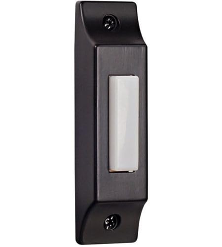Craftmade BSCB-B Die-Cast Builder's Surface Mount Lighted Doorbell LED Push Button, Matte Black (3.75'H x 0.93'W)