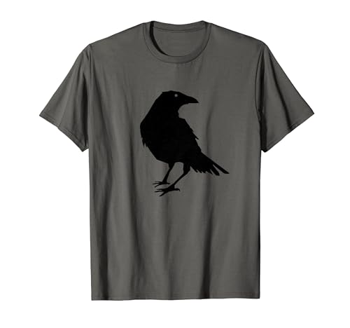 Beautiful Black Crow Raven Bird Silhouette T-Shirt