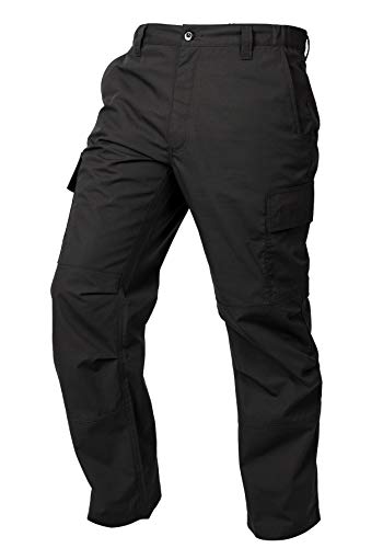 LA Police Gear Men's Core Cargo Lightweight Tactical Pants, Durable Ripstop Cargo Pants for Men, Stretch Waistband CCW Pants - Black - 36 X 30