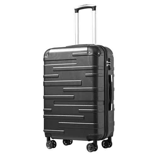 Coolife Luggage Suitcase Carry-on Hardside Travel Luggage TSA Lock Spinner Telescopic Handle