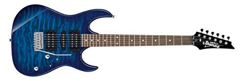 Ibanez 6 String Solid-Body Electric Guitar, Right, Blue (GRX70QATBB)