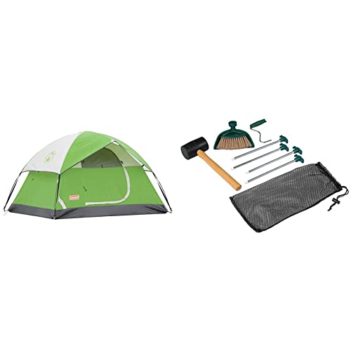 Coleman 2-Person Sundome Tent (Green) and Coleman Premium Tent Kit