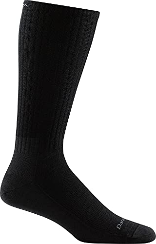 Darn Tough 1474 Men's Merino Wool Mid-Calf Light Cushion Socks, Black, Large (10-12)