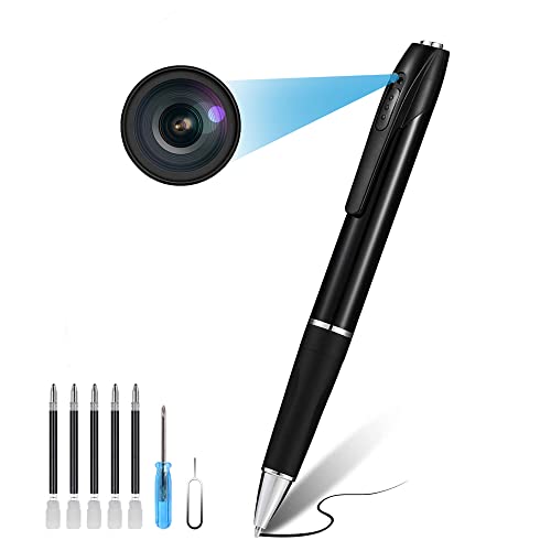 Hidden Camera, Spy Camera, Pen Camera with FHD1080P, Nanny Cam with 180 Minutes Battery Life, Body Camera for Home Security or Classroom Learning (32GB) Video-only,Does not Record Sound