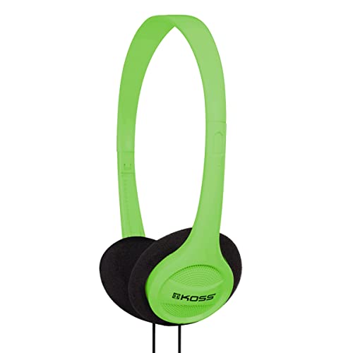 Koss KPH7G Portable On-Ear Headphone with Adjustable Headband - Green, 8.7 x 6.2 x 2.0