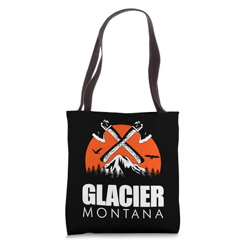 Glacier Montana Axe Throwing Hatchet Camping Wilderness Tote Bag