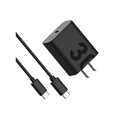 Motorola TurboPower 30 USB-C Charger with 1m USB-C to USB-C Cable for Moto G Power 5G (2024), Motorola Edge 5G UW, Edge+ (2022/2023), Edge Plus 5G UW (2022), Razr+ (2023), ThinkPhone by Motorola