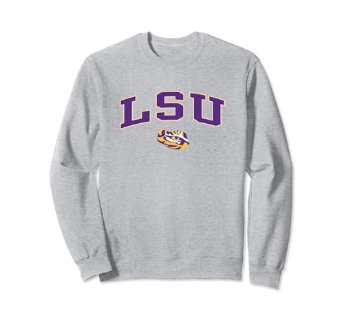LSU Tigers Arch Over Heather Gray Officially Licensed Sweatshirt