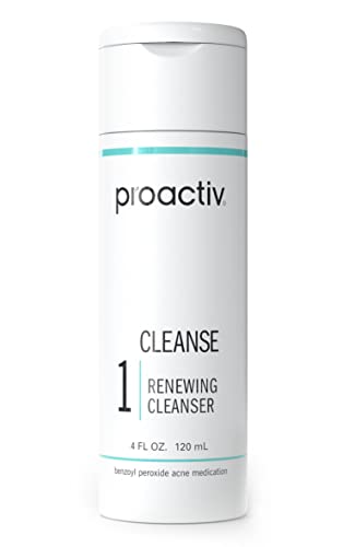 Proactiv Acne Cleanser - Benzoyl Peroxide Face Wash and Acne Treatment - Daily Facial Cleanser and Hyularonic Acid Moisturizer with Exfoliating Beads - 90 Day Supply, 6 Oz