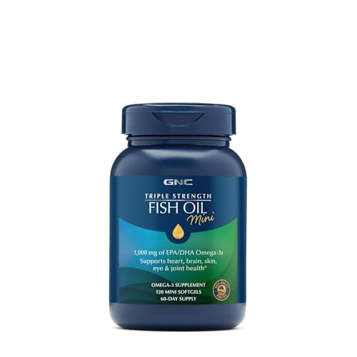 GNC Triple Strength Fish Oil Mini,120 Mini Softgels