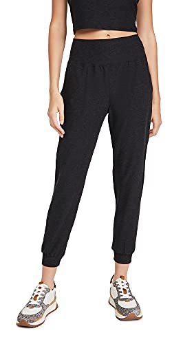 Beyond Yoga Women's Spacedye Midi Joggers, Darkest Night, Black, M