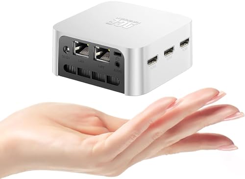 ACEMAGICIAN Mini PC Computer Windows 11 Pro, 12th Gen N100 (up to 3.4GHz) 16GB LPDDR5 512GB M.2 SSD Desktop Computers, Micro PC Support 4K UHD, Dual Gigabit Ethernet, 3 HDMI, 2.4G/5G WiFi, BT 4.2