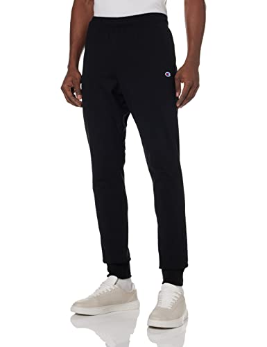 Champion mens Everyday Cotton Jogger athletic track pants, Black, Large US