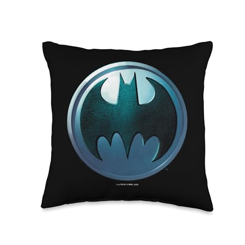 DC Comics Batman Logo Emblem Throw Pillow, 16x16, Multicolor