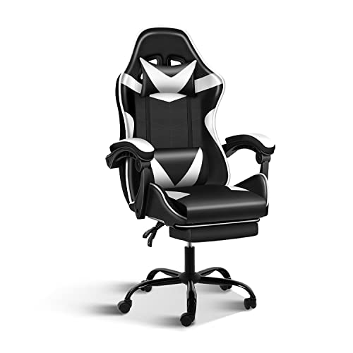 YSSOA Racing Video Backrest and Seat Height Recliner Gaming Office High Back Computer Ergonomic Adjustable Swivel Chair with Headrest and Lumbar Support