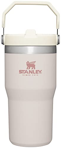 Stanley IceFlow Stainless Steel Tumbler with Straw - Vacuum Insulated Water Bottle for Home, Office or Car Reusable Cup Leak Resistant Flip Cold 12 Hours Iced 2 Days (Rose Quartz)