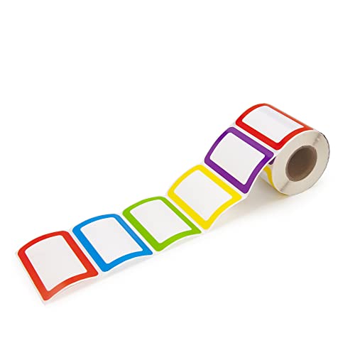 L LIKED 500 Stickers - 3.5' x 2.25'Colors Plain Name tag Labels with Perforated Line for School Office Home (Blank - 500 Labels)